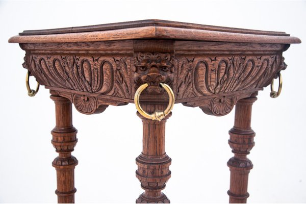 Oak Pedestal, France, 1880s-BXB-1700349