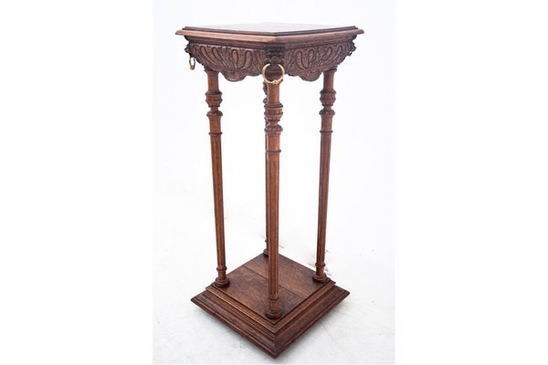 Oak Pedestal, France, 1880s-BXB-1700349