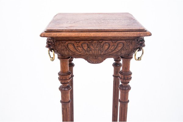 Oak Pedestal, France, 1880s-BXB-1700349