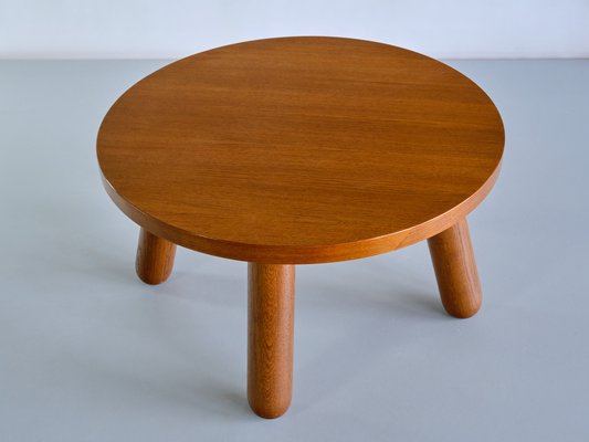 Oak Round Coffee Table from Otto Færge, Denmark, 1940s-FMT-1394849