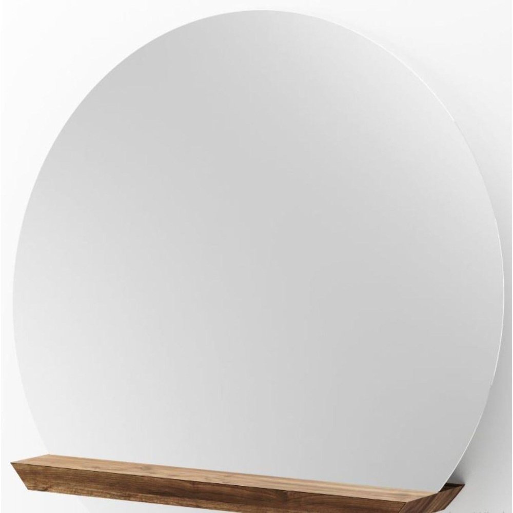 Oak Round Guillotine Mirror by Jeffrey Huyghe