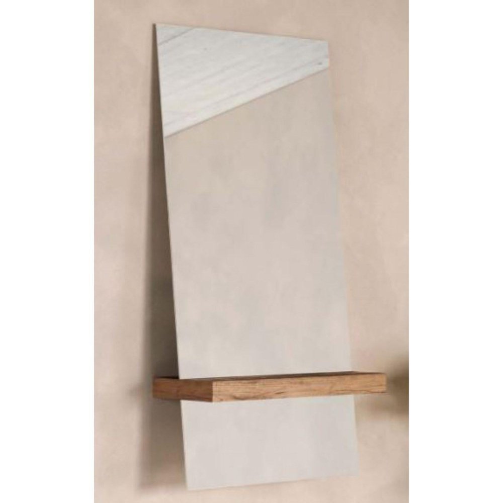 Oak Round Guillotine Mirror by Jeffrey Huyghe