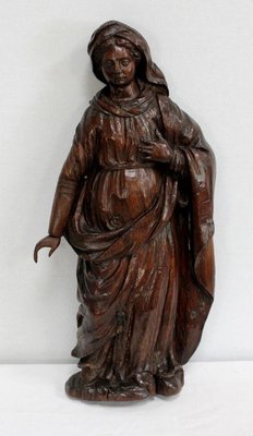 Oak Statue of a Saint, 19th Century-RVK-1009286