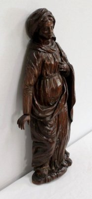 Oak Statue of a Saint, 19th Century-RVK-1009286