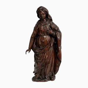 Oak Statue of a Saint, 19th Century-RVK-1009286