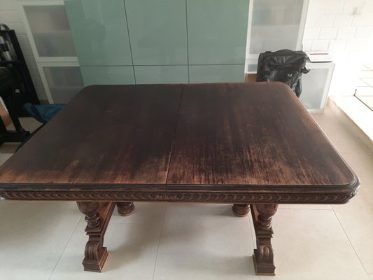 Oak Table Dining Table, 1890s-PZY-2024612