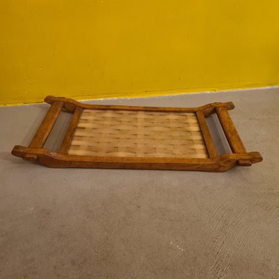 Oak Tray with Woven Top, 1960s-VHW-1812539