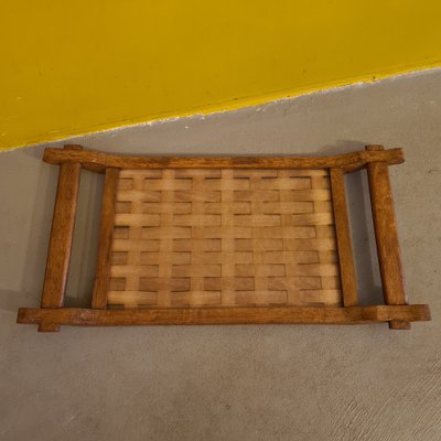 Oak Tray with Woven Top, 1960s-VHW-1812539