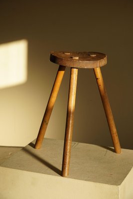 Oak Tripod Stool, 1960s-MXF-1452517