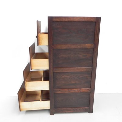 Oak Union Office Chest of Drawers with 4 Drawers-TL-968763