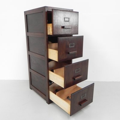 Oak Union Office Chest of Drawers with 4 Drawers-TL-968763