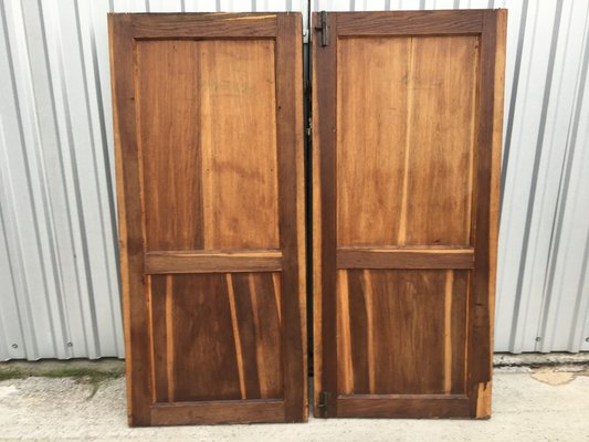 Oak Wardrobe Doors, 19th Century, Set of 2-WQQ-1049646