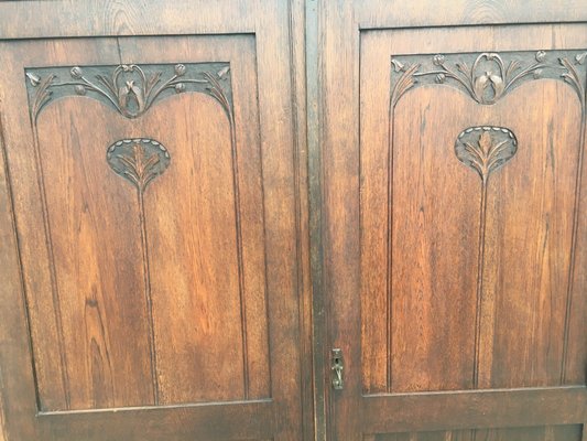 Oak Wardrobe Doors, 19th Century, Set of 2-WQQ-1049646