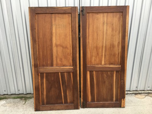 Oak Wardrobe Doors, 19th Century, Set of 2-WQQ-1049646