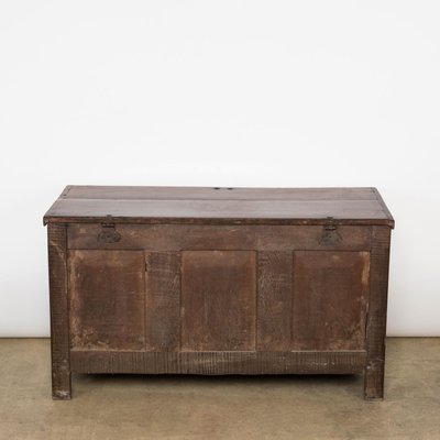 Oak Wood Blanket Chest-YK-1329456