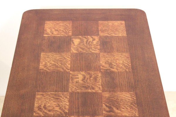 Oak Wood Coffee Table with Veneer Inlay, 1960s-MO-775687