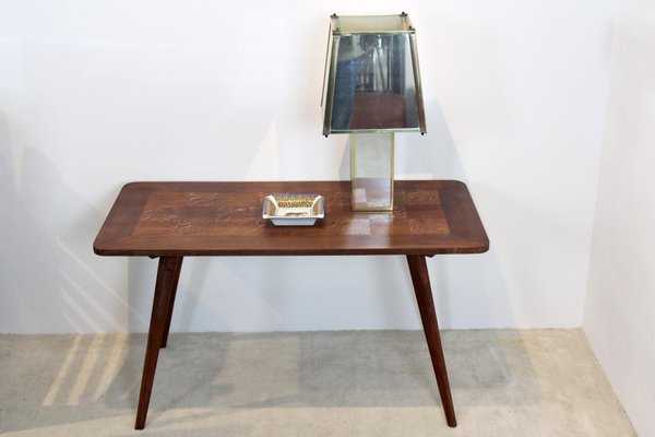 Oak Wood Coffee Table with Veneer Inlay, 1960s-MO-775687