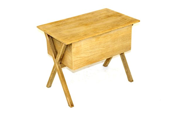 Oak Worktable, Sweden, 1960s-GEK-1010463