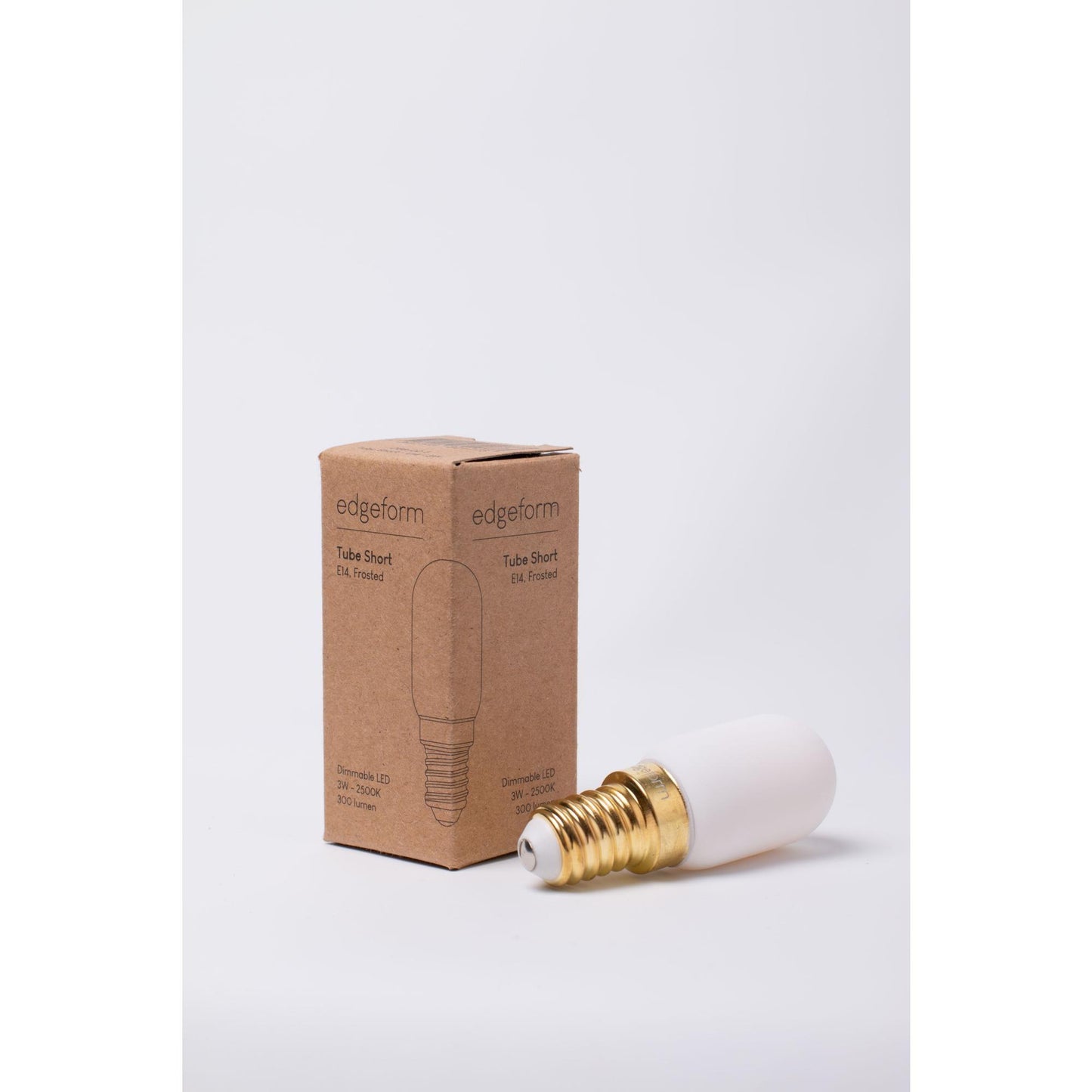 Edgeform Tube Bulb E14 3W Short & Frosted Dimmable