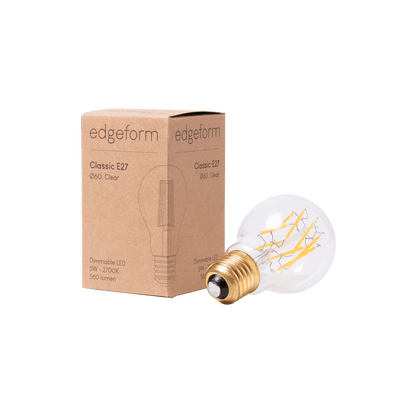 Edgeform Classic Bulb E27 5W Clear Dimmable