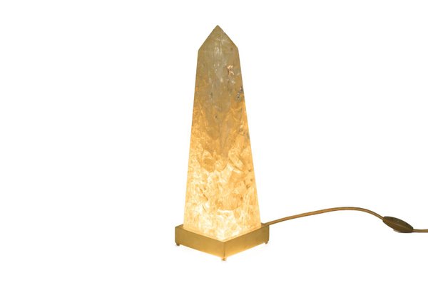 Obelisk Table Lamp in Fractal Resin by Pierre Giraudon, 1970s-CEJ-667118