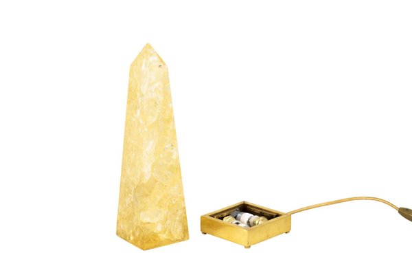 Obelisk Table Lamp in Fractal Resin by Pierre Giraudon, 1970s-CEJ-667118