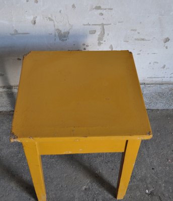 Ocher Painted Stool, 1940s-OXJ-1723112