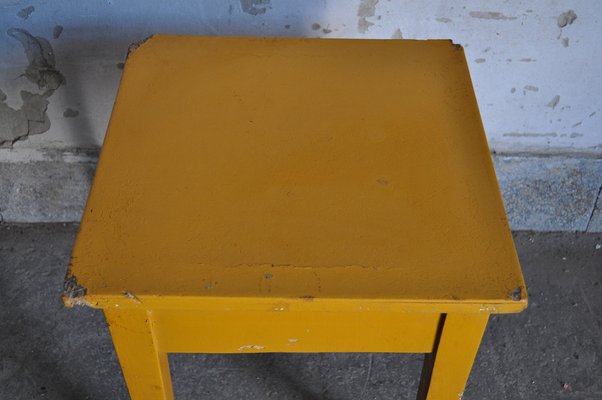 Ocher Painted Stool, 1940s-OXJ-1723112