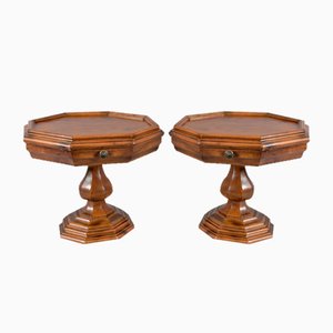 Octagonal Bedside Tables, 1950s, Set of 2-KQB-1820222