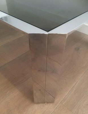 Octagonal Coffee Table with Black Glass Top, 1970s-BA-1365616