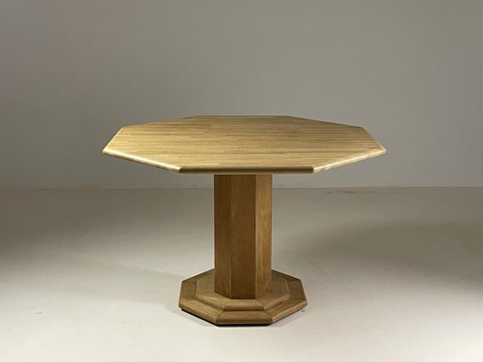 Octagonal Oak Table, France, 1980s-OTV-2033895