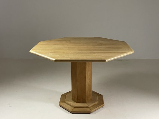 Octagonal Oak Table, France, 1980s-OTV-2033895