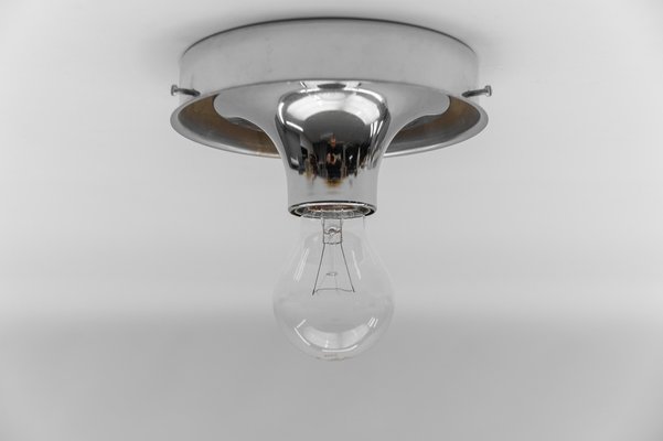 Octagonal Smoked Glass Flush Mount Light, 1960s-KQB-1814377