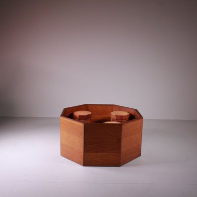 Octagonal Wooden Planter, 1960s-VJY-2033829