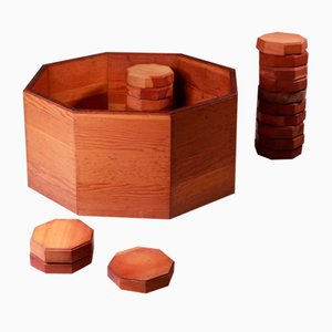 Octagonal Wooden Planter, 1960s-VJY-2033829