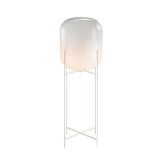 Oda Big in Moonlight White and White Floor Lamp by Sebastian Herkner for Pulpo