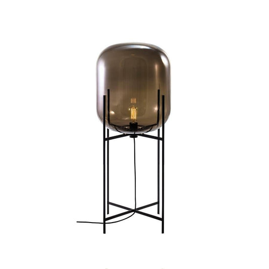 Oda in Between Smoky Grey Black Floor Lamp by Pulpo