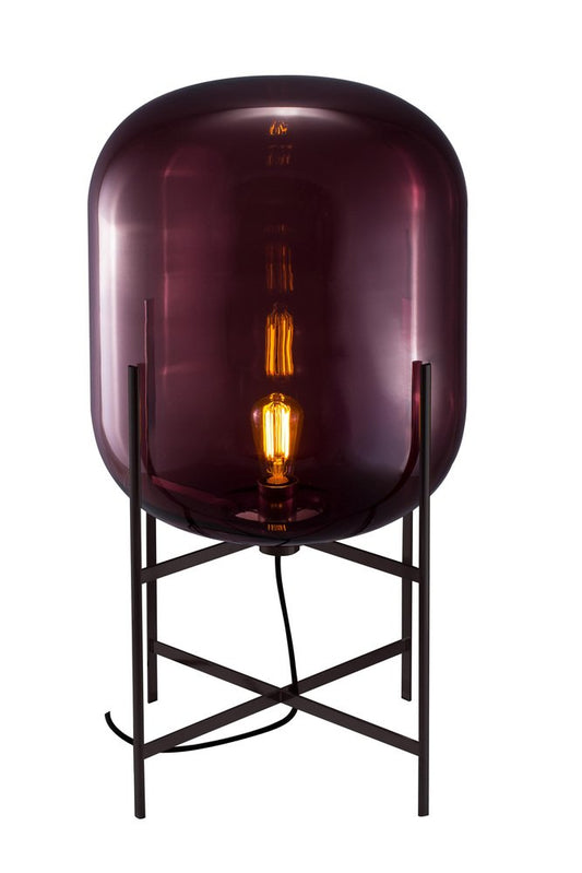 Oda Medium Aubergine Black Floor Lamp by Pulpo