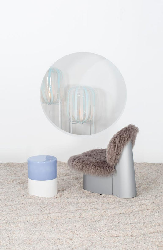 Oda Medium Galvanized Floor Lamp by Sebastian Herkner for Pulpo