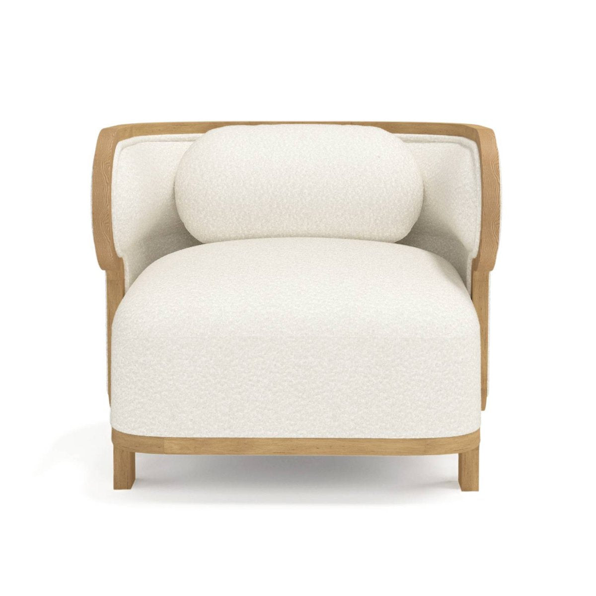 Odette Curvy Club Chair with Natural Oak Wood Frame from Fred & Juul