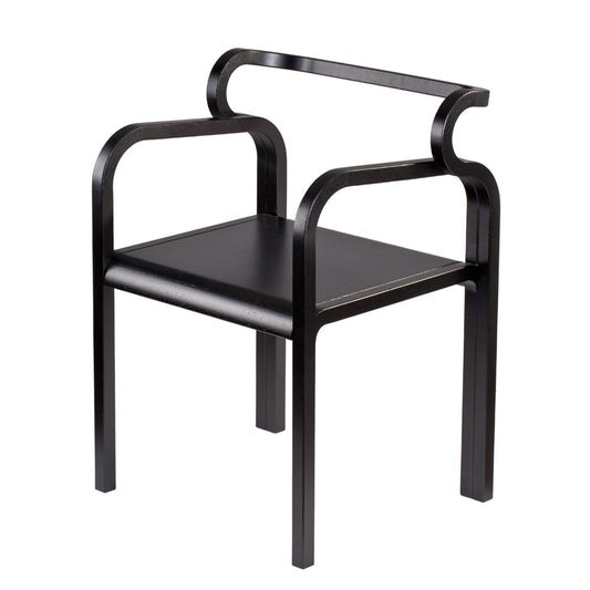 Odette Dining Chair in Black Solid Oak Wood by Fred&Juul