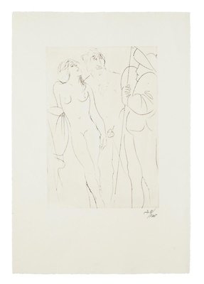 Oedipus - Original Etching by Giacomo Manzù - 1968 1968-ZCI-757672