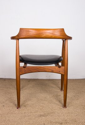 Office Armchair in Elm and Skai Teak Model St 750 by Arne Wahl Iversen, 1960s-EMB-2026907