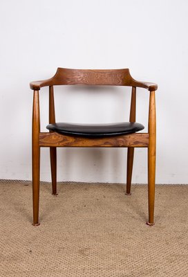 Office Armchair in Elm and Skai Teak Model St 750 by Arne Wahl Iversen, 1960s-EMB-2026907