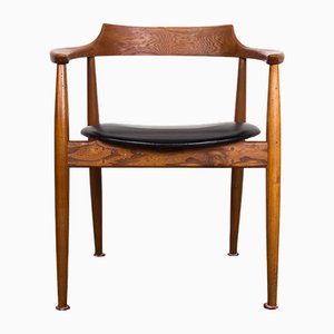 Office Armchair in Elm and Skai Teak Model St 750 by Arne Wahl Iversen, 1960s-EMB-2026907