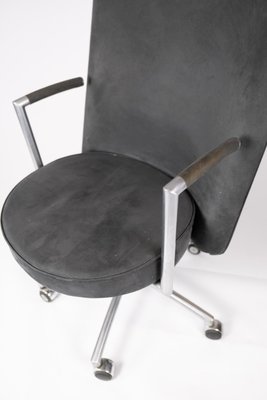 Office Chair Model J70 in Dark Grey Fabric by Johannes Foersom-UY-852198