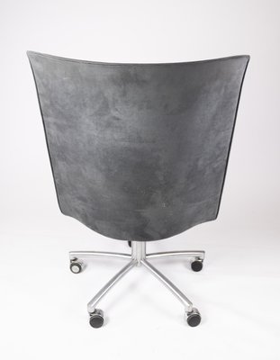 Office Chair Model J70 in Dark Grey Fabric by Johannes Foersom-UY-852198