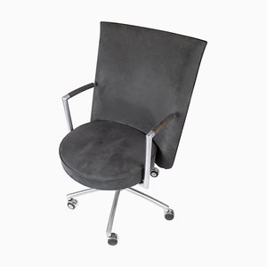 Office Chair Model J70 in Dark Grey Fabric by Johannes Foersom-UY-852198