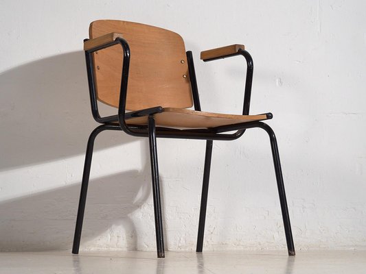 Office Chair with Armrests, 1950s-ZNJ-2036656