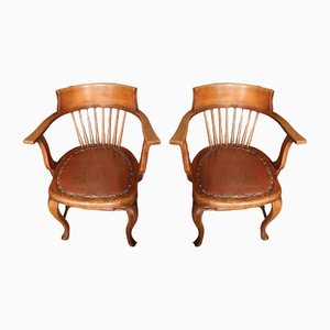 Office Chairs in Oak, Set of 2-CUP-1314048